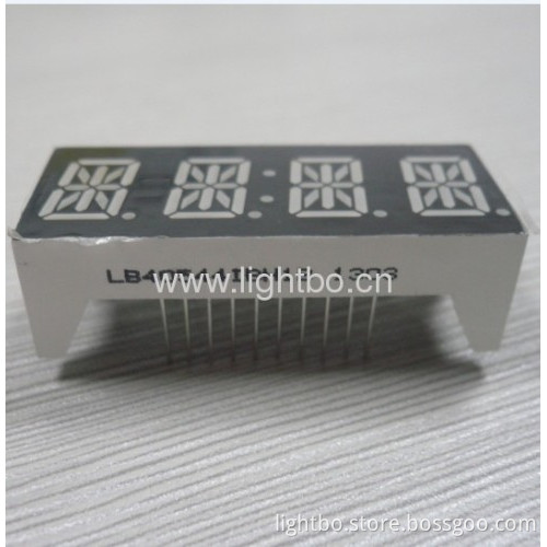 Ultra Blue Custom Design 0.54" 4-digit 14-segment Alphanumeric Led Displays With Package Dimensions 50.4 X21.15 X 15 Mm 